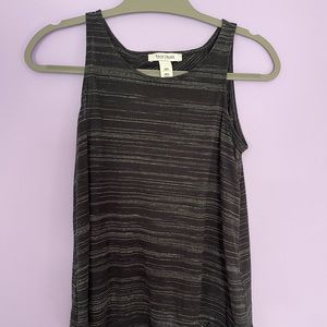 White House Black Market XXS Black and White Striped Tank